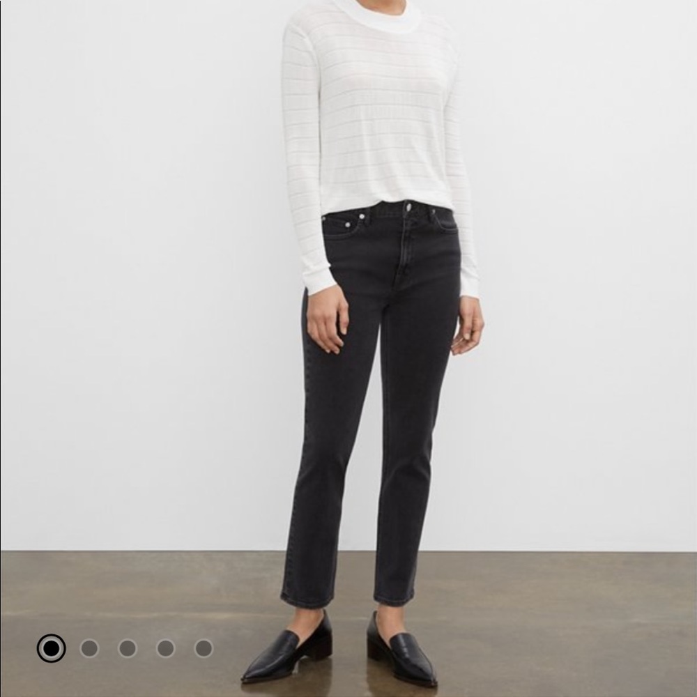 Club Monaco High Rise Skinny Jeans in Wash Black